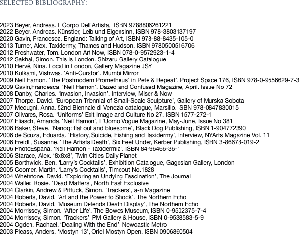 SELECTED BIBLIOGRAPHY: